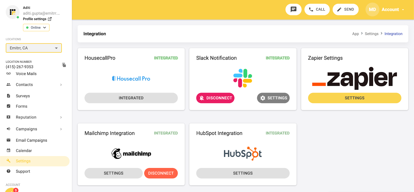 Emitrr integrations 