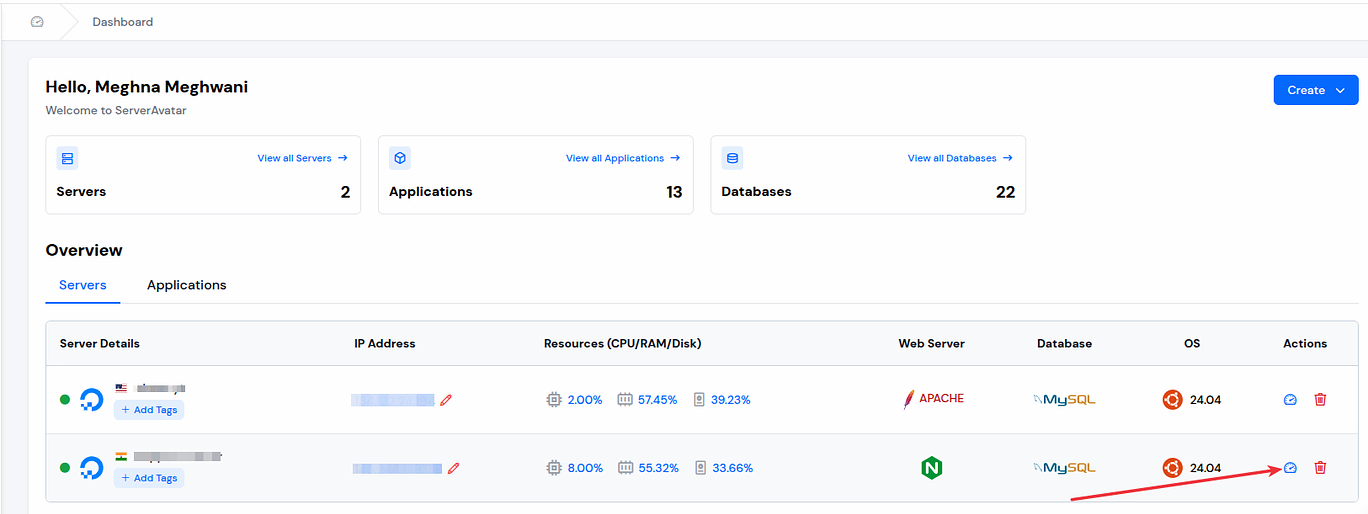 Server Dashboard 