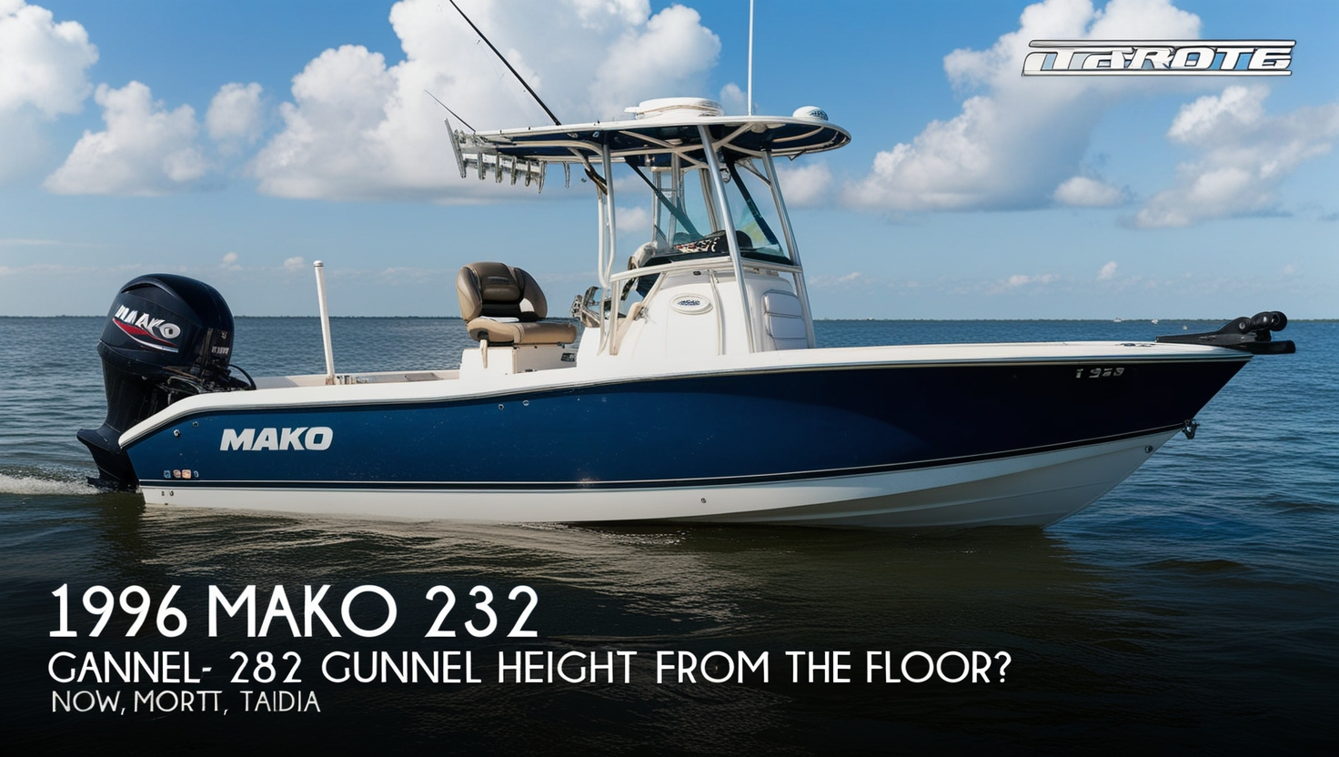  Discover the Incredible 1996 Mako 232 gunnel height from the floor