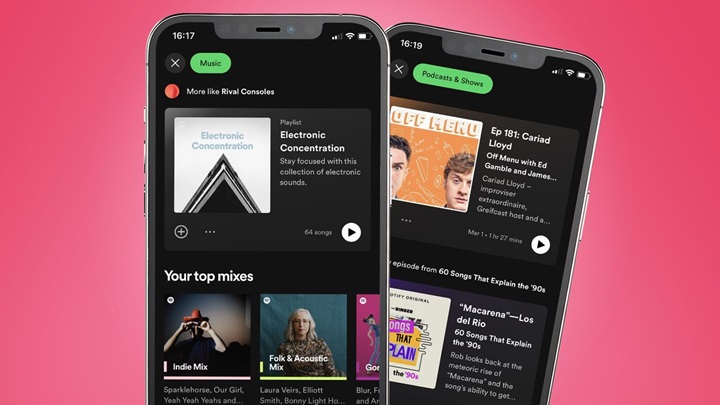 Spotify on iOS