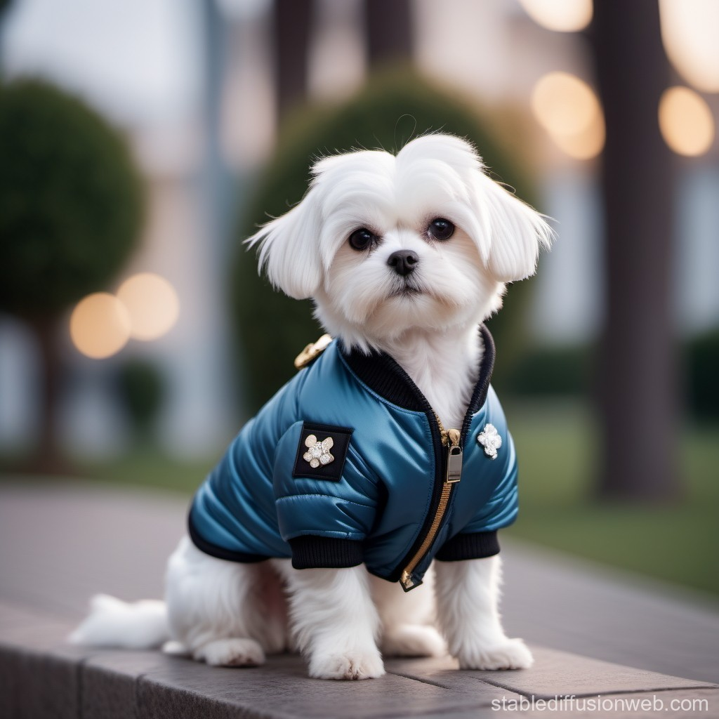 Stylish and comfortable dog costume leather flight jacket jack russel