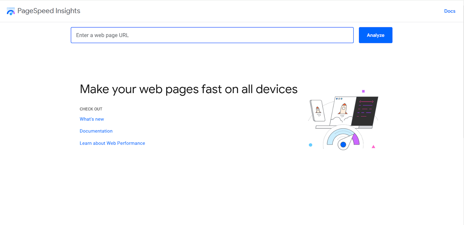 Informações do Google PageSpeed
