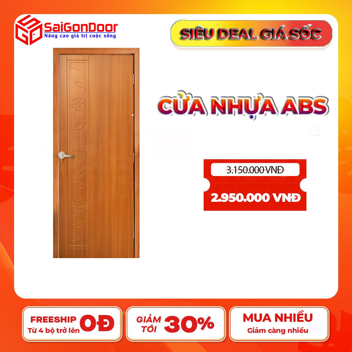 CỬA NHỰA VÂN GỖ SAIGONDOOR - SANG TRỌNG & HIỆN ĐẠI CHO NGÔI NHÀ BẠN