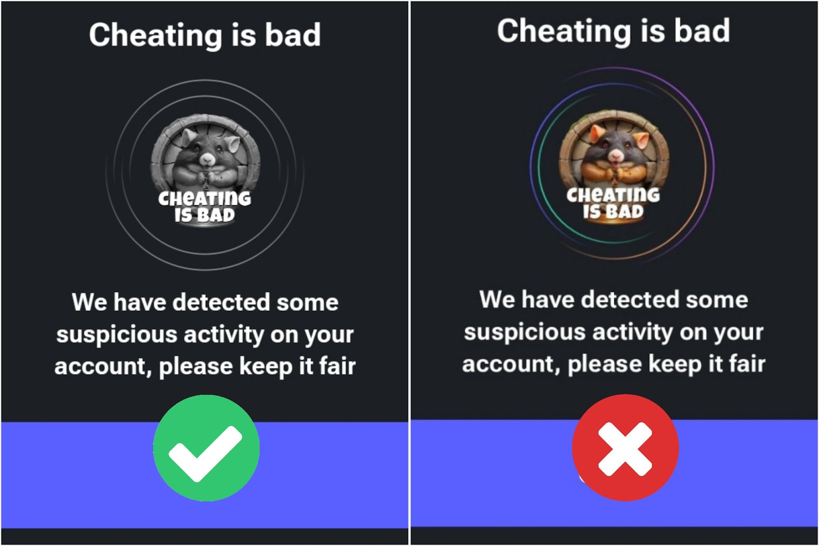 Hamster Kombat's 'Cheating is Bad'