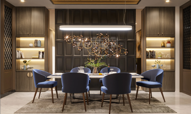 Desain Interior Dining Room Minimalist Luxury