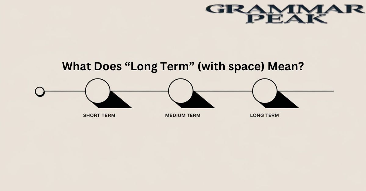 What Does “Long Term” (with space) Mean?