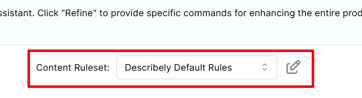 Default rules in Describely