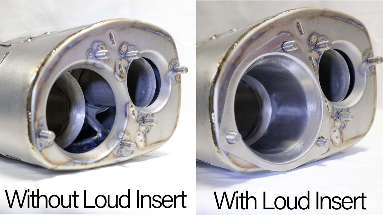 Dundon “Loud Insert” seen blocking the expansion chamber during “valve open” mode only