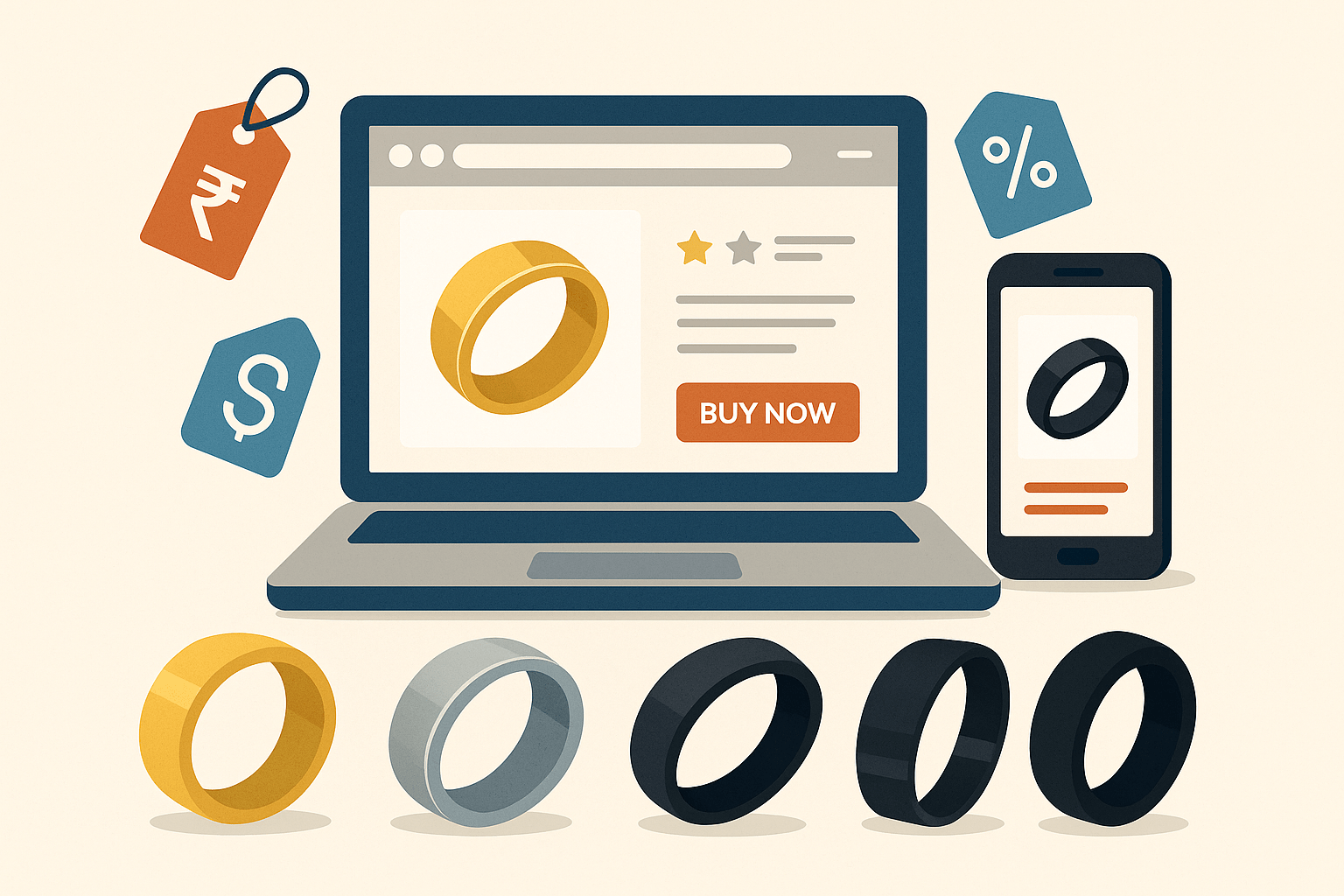 Where to Shop Round Rings for Men Online