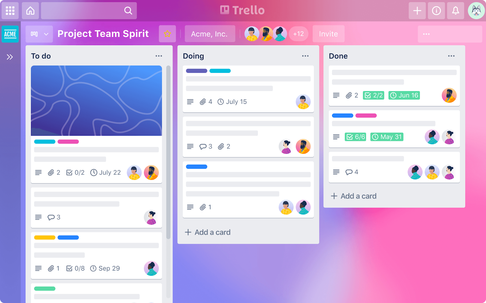 Project Management and Collaboration
Trello Project Management and Collaboration tool
