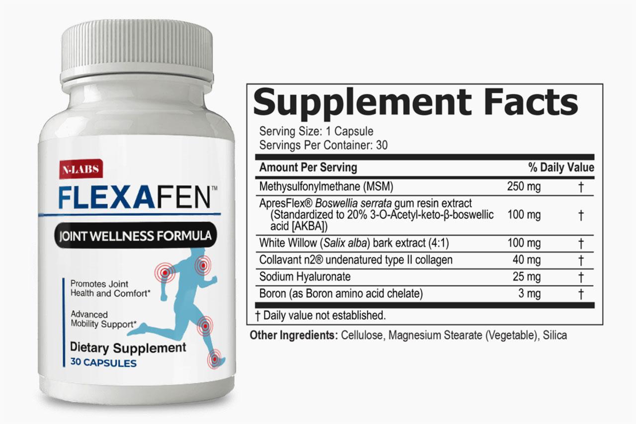 Flexafen Supplement Facts