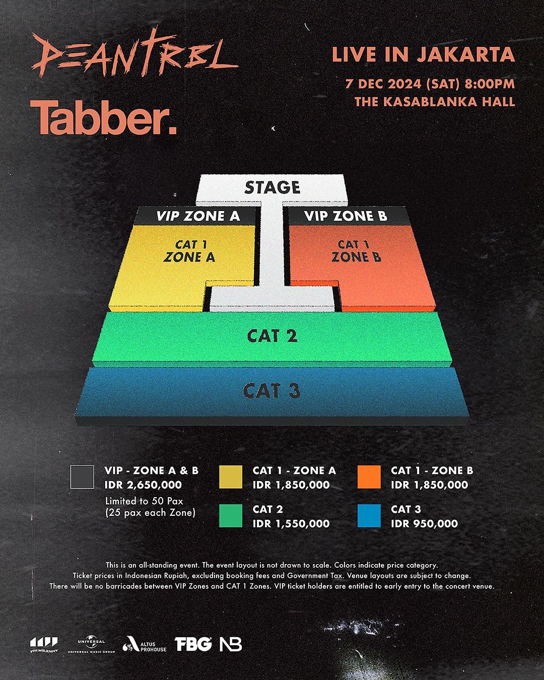 Daftar Harga Tiket Konser DEAN & Tabber Jakarta 2024