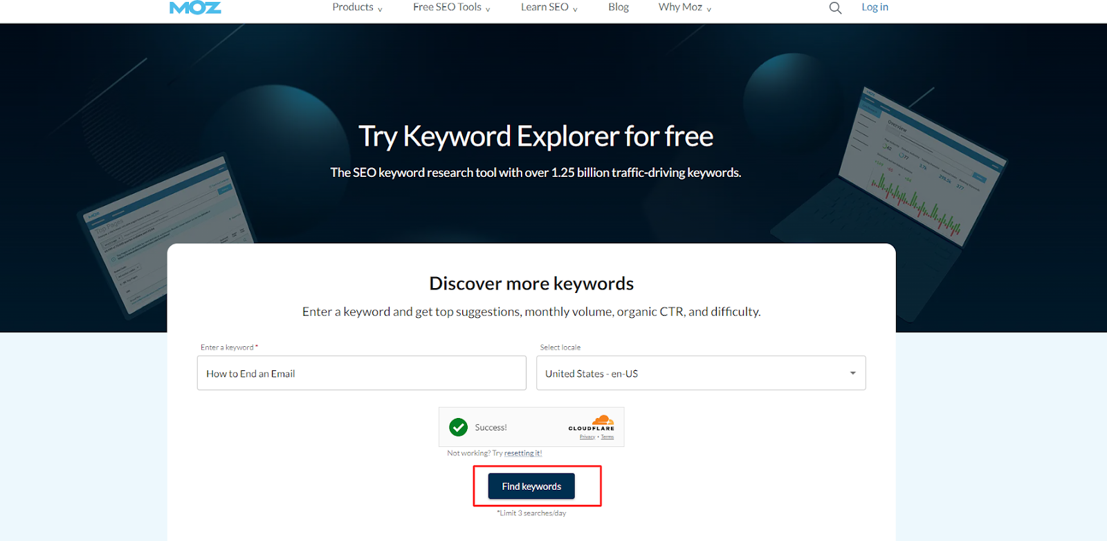 Keyword Research From Free Moz SEO