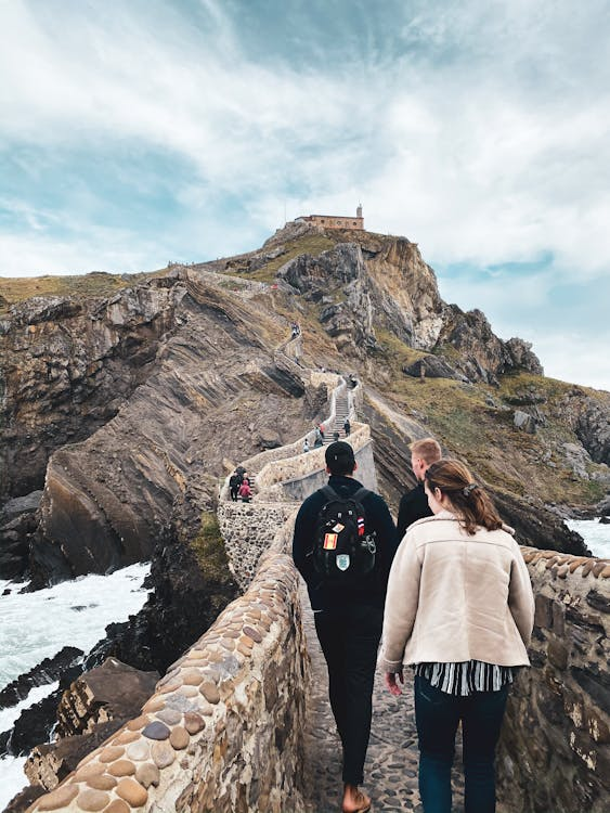 Hiking up the mountains