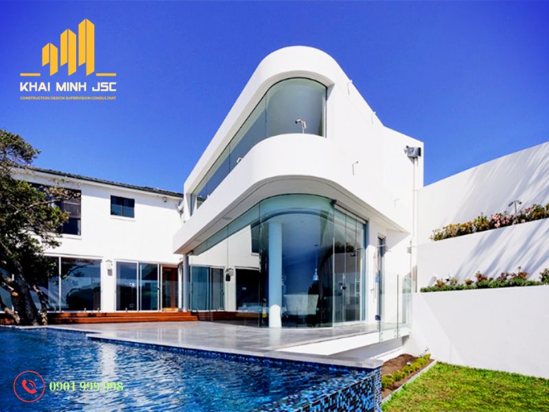  Thiết kế biệt thự kính cong giúp tiết kiệm điện năng