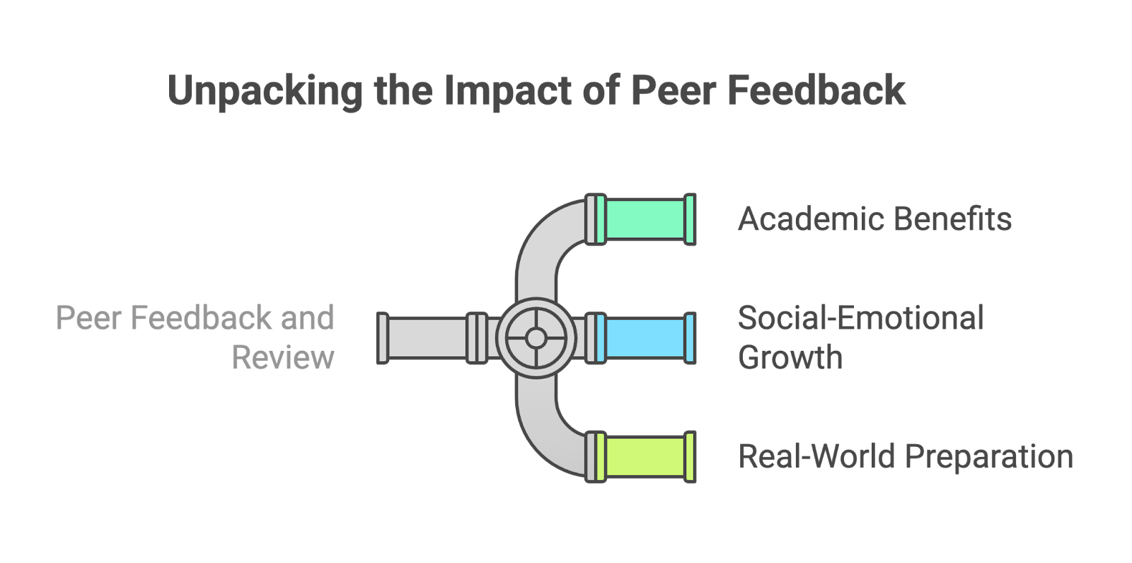 Diagram Showing the impact of peer feedback