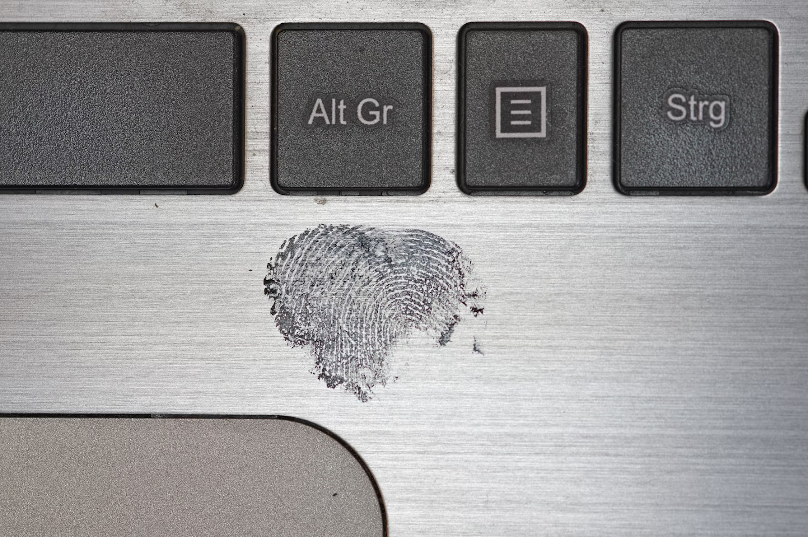 Fingerprint on laptop 