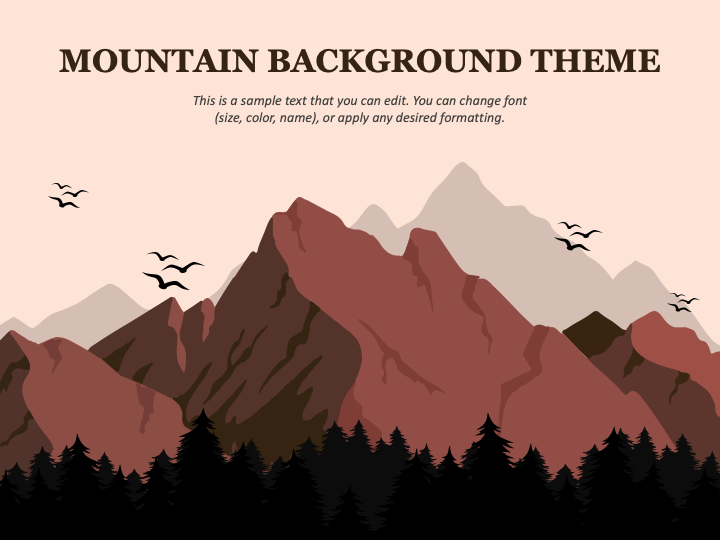 Mountain Background Theme Slide