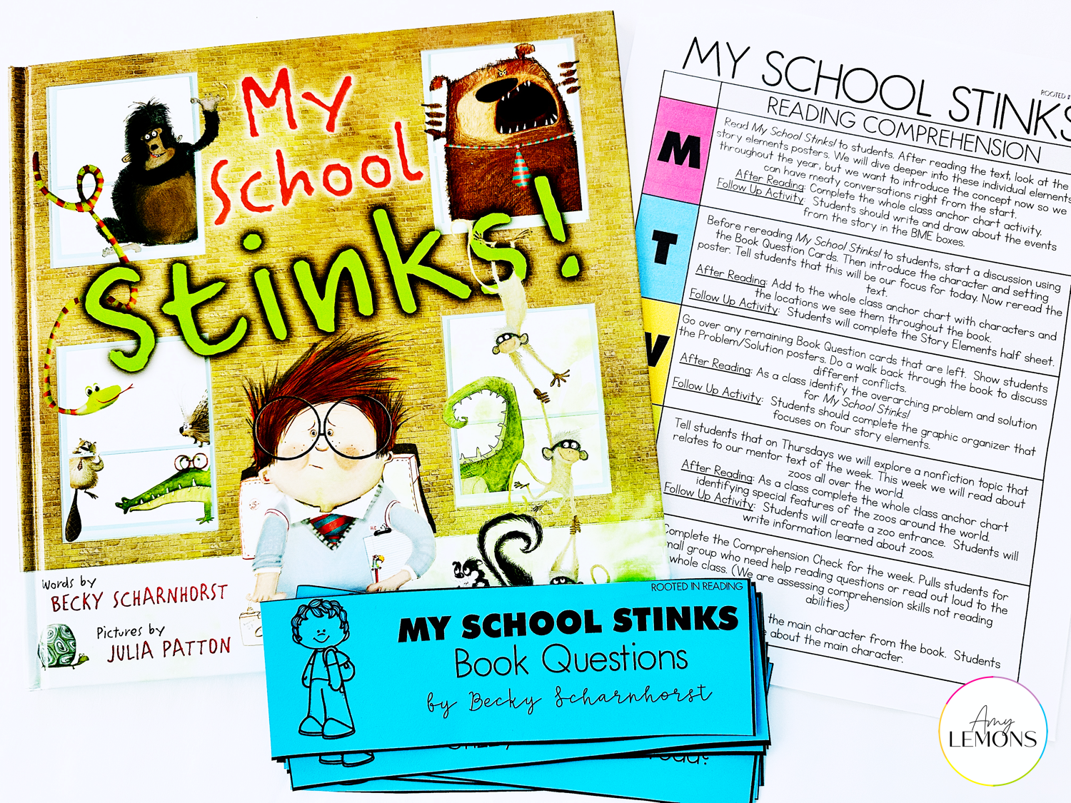 My School Stinks book and lesson plans.