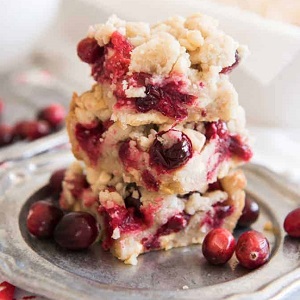 Fresh Cranberry Shortbread Bars