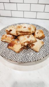 Homemade apple turnovers with flaky crust and apple filling