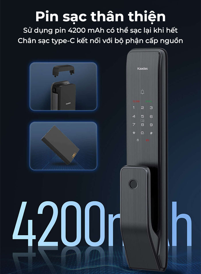 Sử dụng pin sạc và có dung lượng lớn