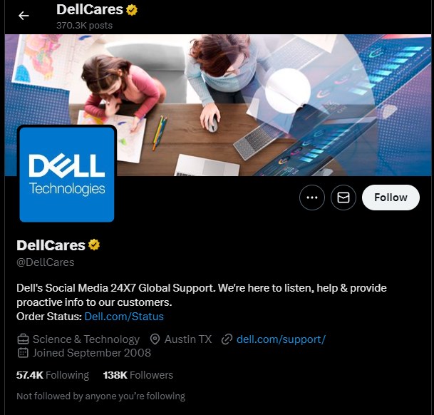 Dell responds to its customers' tweets