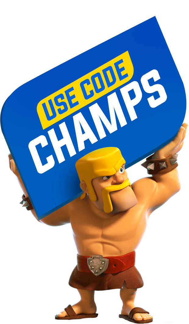 "Usa il codice CHAMPS" per supportare i creatori.