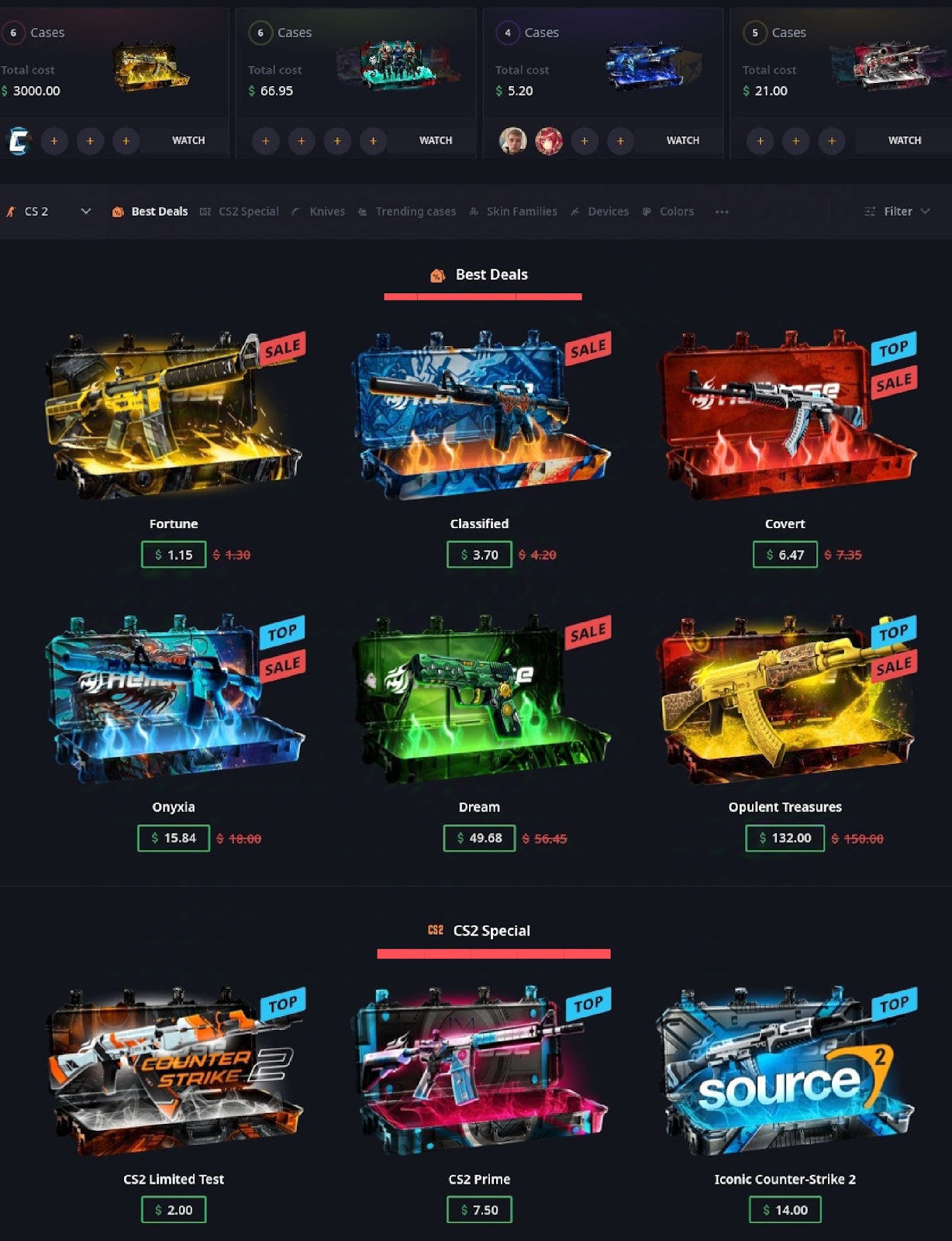 CS2 cases on Hellcase