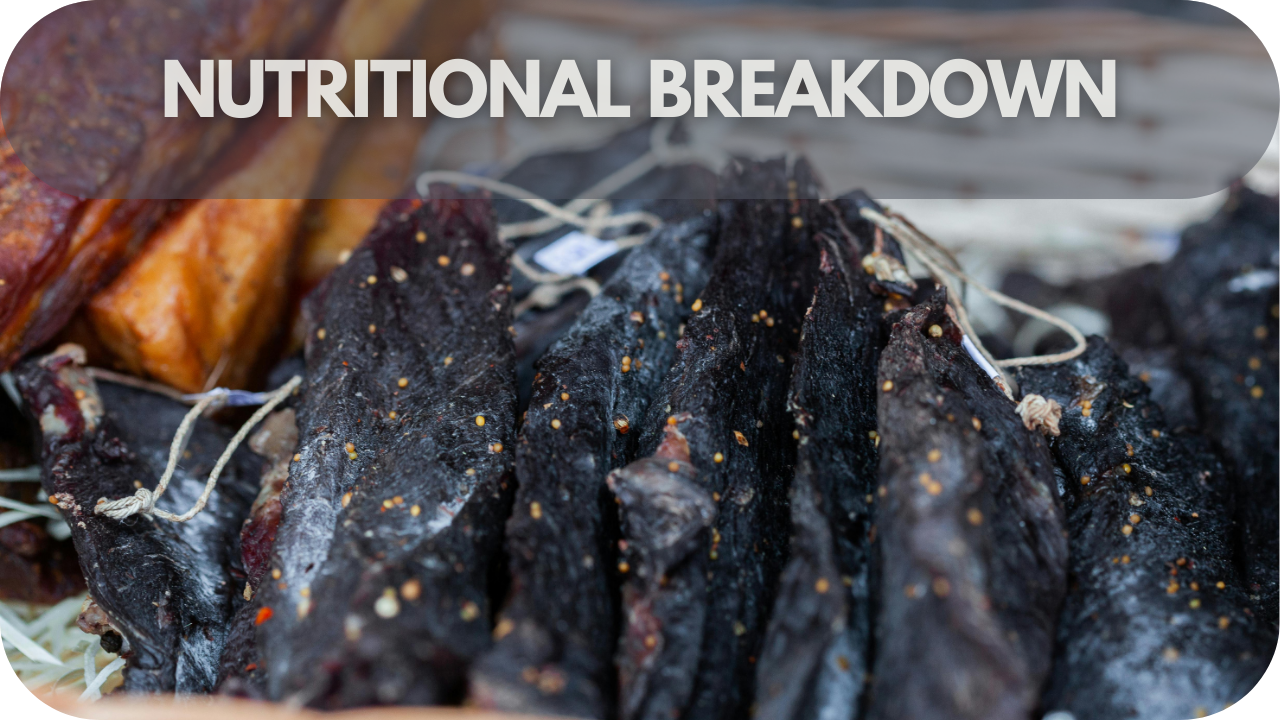 Comparing protein content, carbs, and other key nutrients in jerky and post-workout shakes.