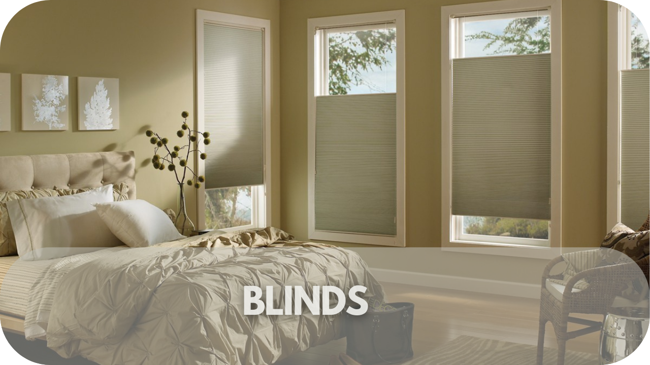 Blinds in wood, faux wood, or aluminum for stylish, practical light control