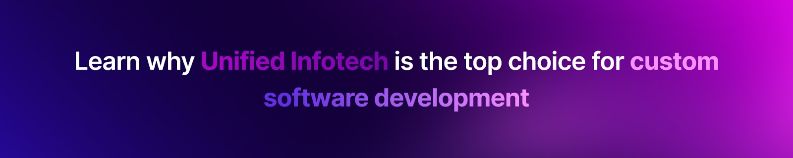 Unified Infotech top custom Software Development Agency