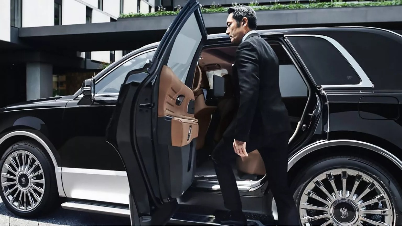 The 2025 Toyota Century offers multi-level smart tinted windows for enhanced privacy, combined with luxurious design focused on rear passenger comfort & luxury
