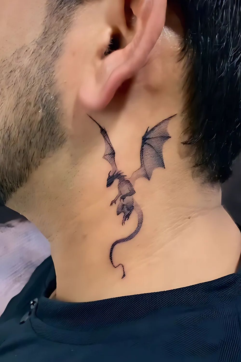 Dragon Neck Tattoo
