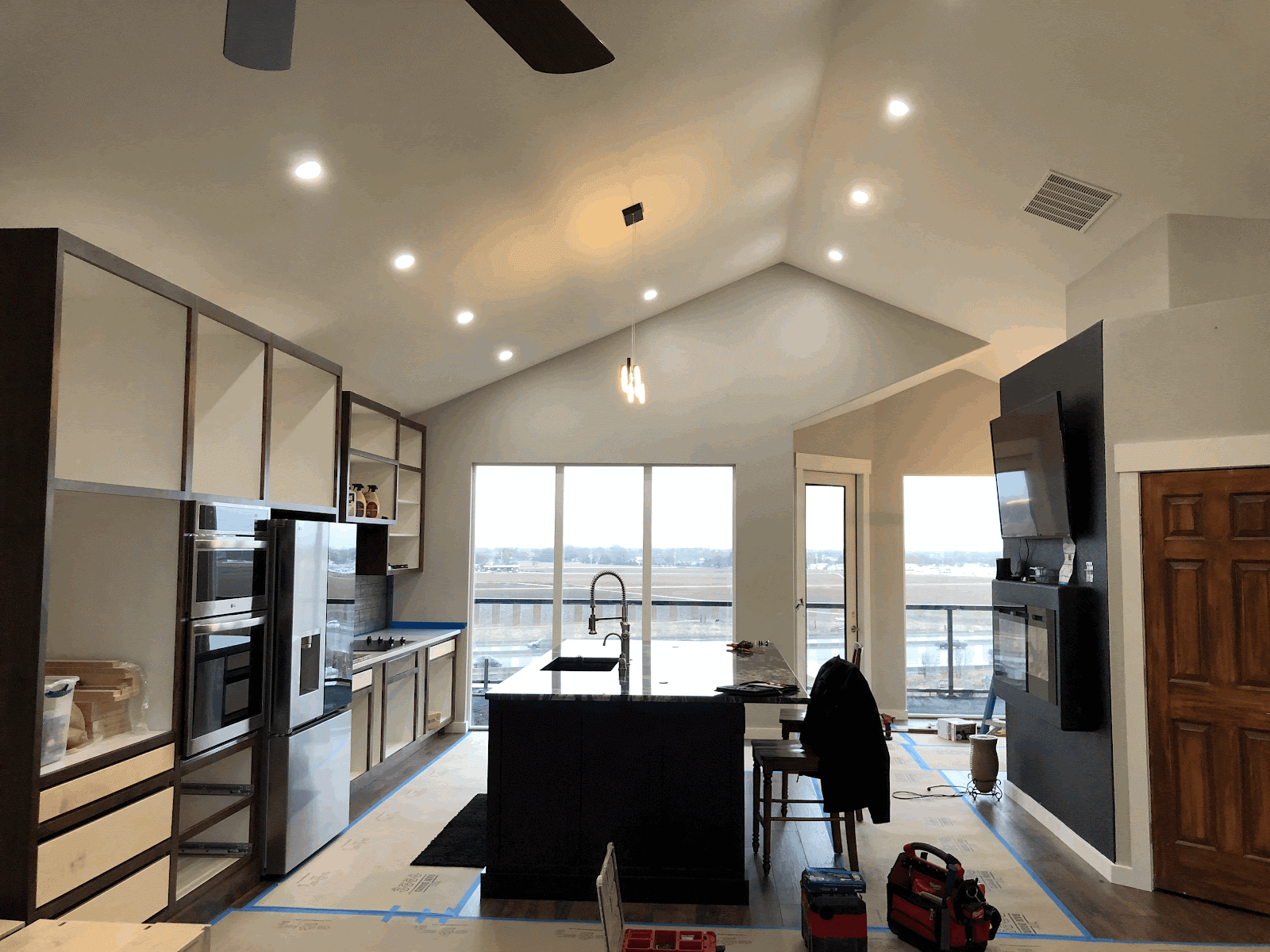 A nampa-electric-company offers residential electric improvements in a kitchen with a view