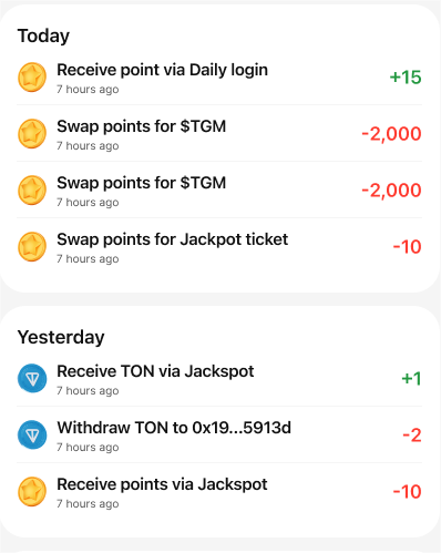 Transaction History