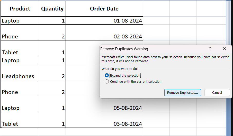 Duplikate in Excel entfernen