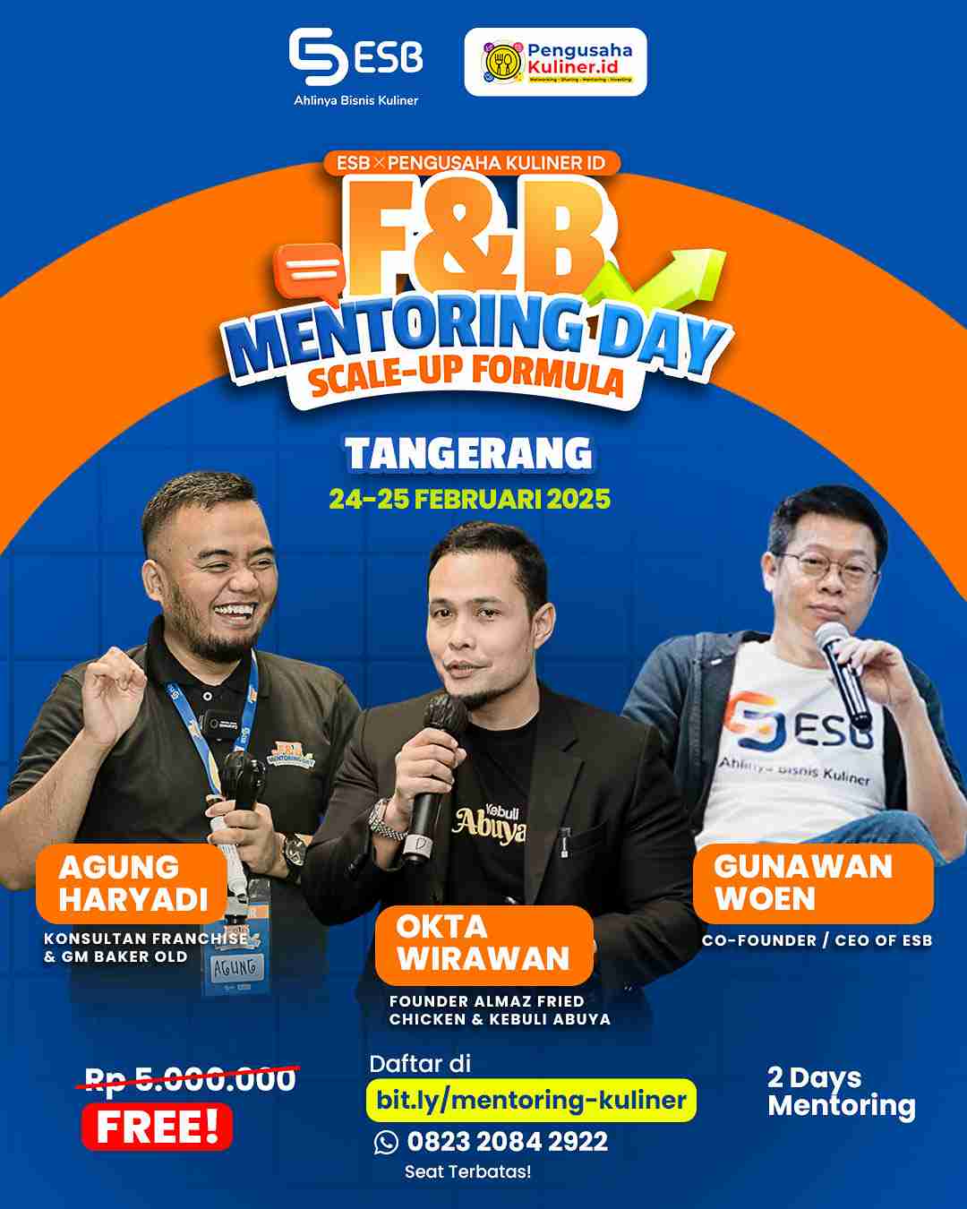 Mentoring Eksklusif dengan Para Pakar Kuliner