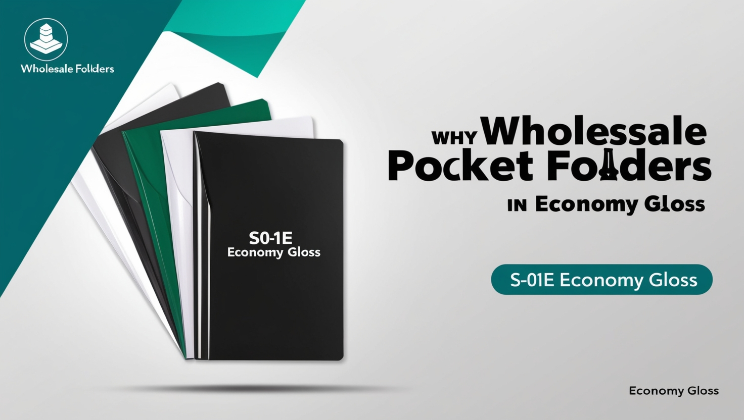 Wholesale Pocket Folders in the S-01E Economy Gloss
