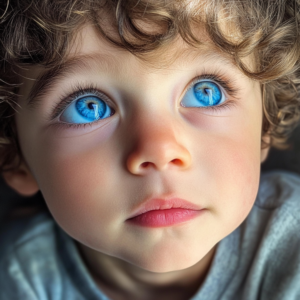 A little boy with striking blue eyes | Source: Midjourney