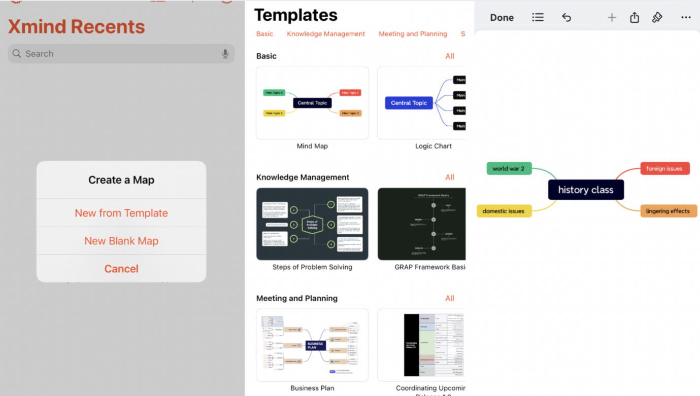 Xmind on iOS