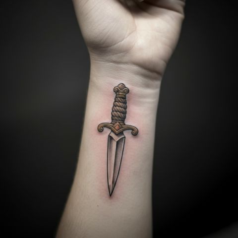 Rope and Dagger Tattoo
