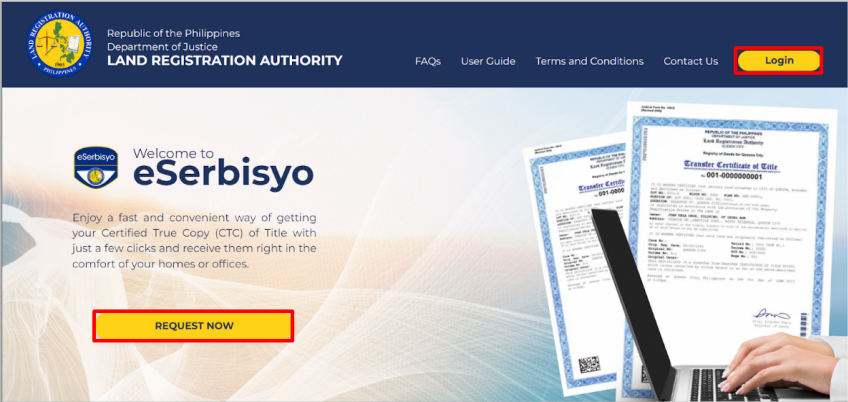 eSerbisyo home page (2)