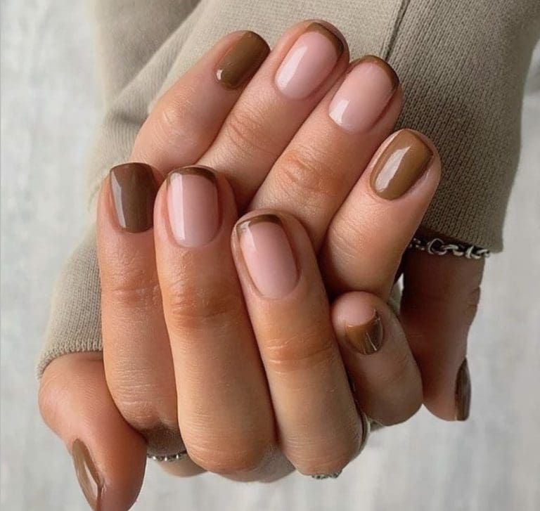 Brown French Tips