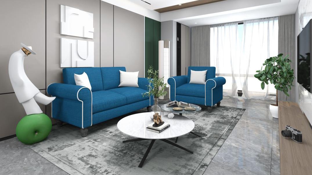 Blue Eider Modular Sofa Space