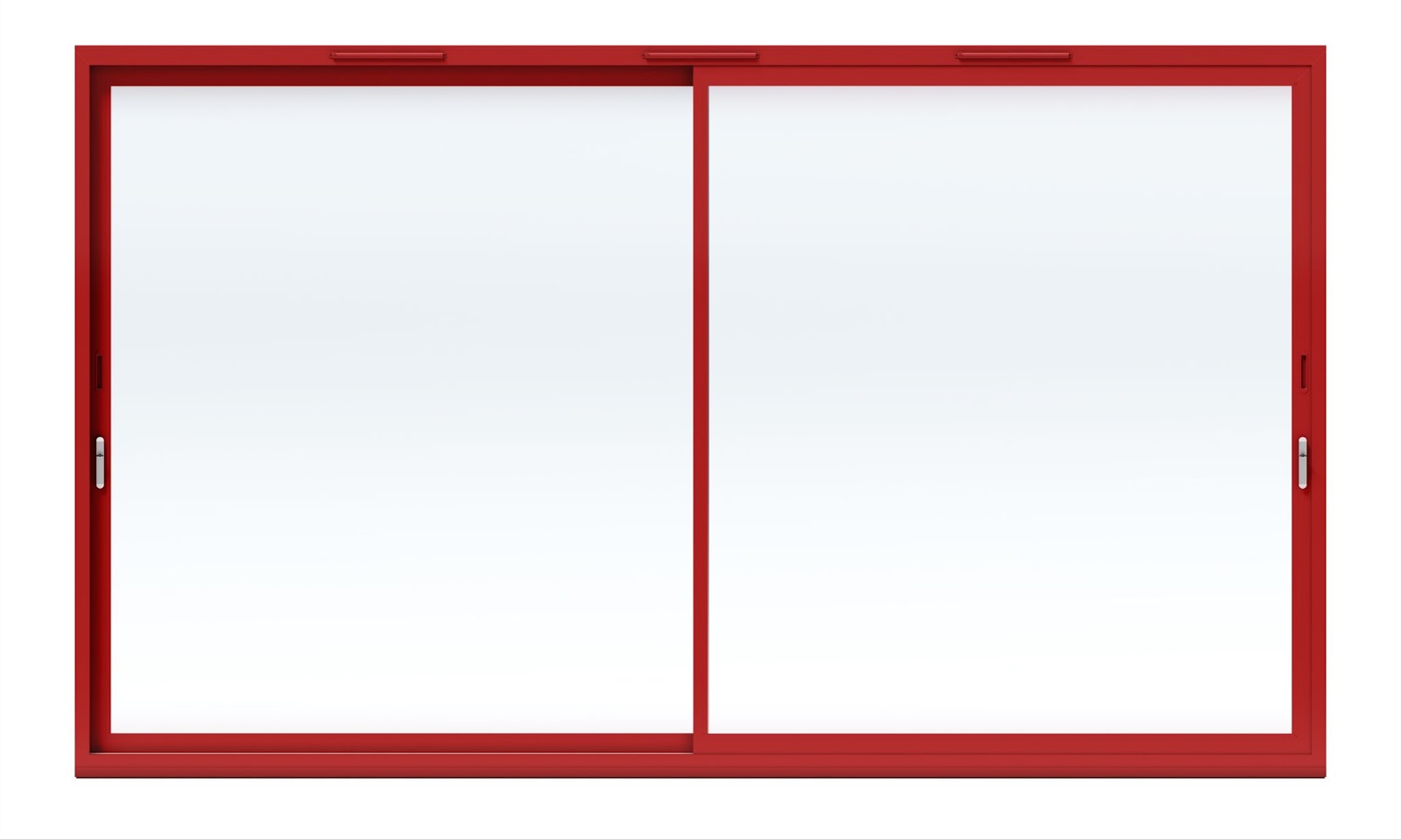 Plain Korniche cortizo sliding door in red to illustrate colour options.