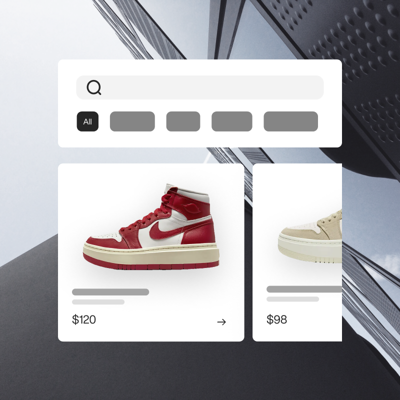 Retail delivery software mockup