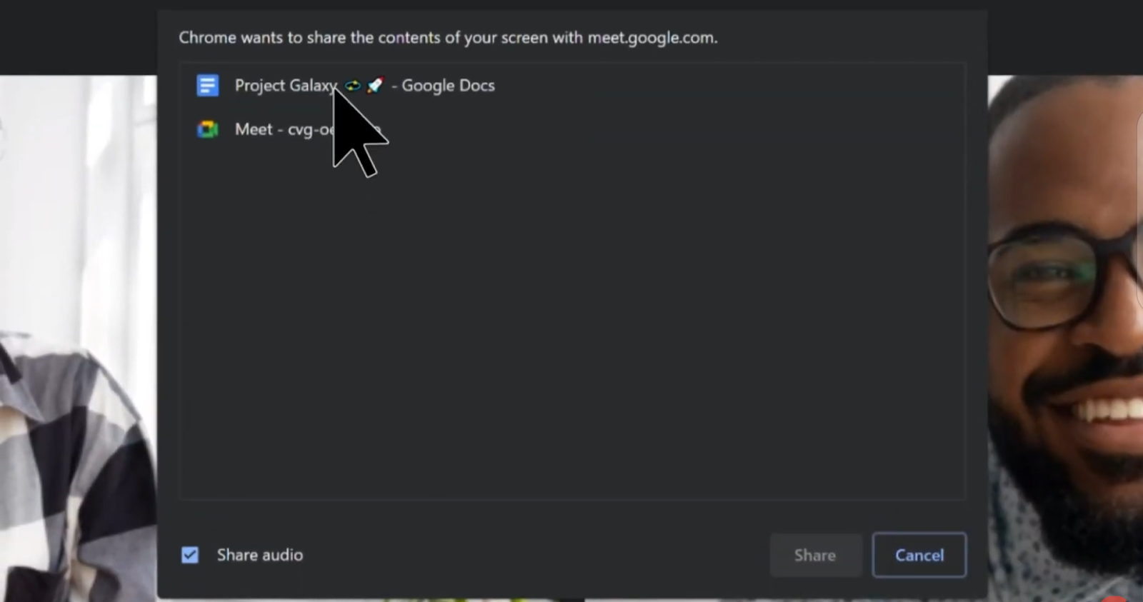 How to share screen on Google Meet