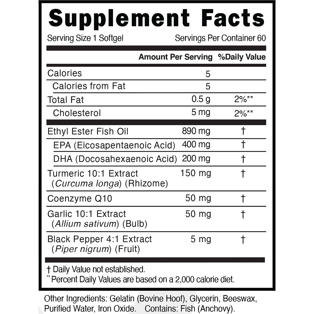 The Factor4 ingredient and nutrition label