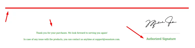 WooCommerce Invoice Footer 